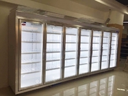 Sala fria da exposição de vidro do congelador de refrigerador, sala comercial 380V/50Hz do congelador