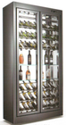 Mostra da exposição do tamanho feito sob encomenda/refrigerador de vidro bebida do vinho para o supermercado